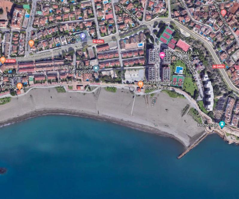 Playa La Cala In Front Of The Beach Free Parking Malaga Exterior photo